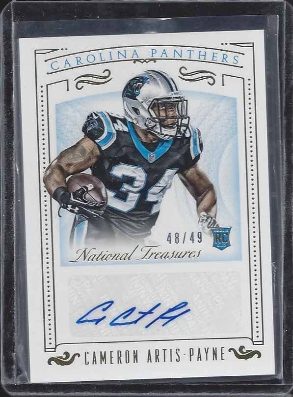 CAMERON ARTIS PAYNE 2015 NATIONAL TREASURES CENTURY GOLD ROOKIE AUTO RC #D 48/49