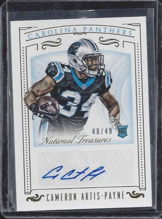 CAMERON ARTIS PAYNE 2015 NATIONAL TREASURES CENTURY GOLD ROOKIE AUTO RC #D 48/49