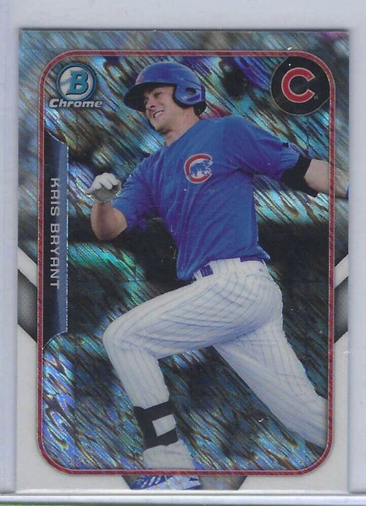 KRIS BRYANT 2015 BOWMAN CHROME MINI SHIMMER REFRACTOR PROSPECT #FFM-KB