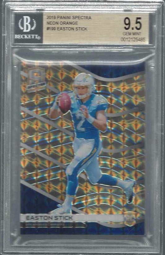 EASTON STICK 2019 SPECTRA NEON ORANGE PRIZM RC #D 13/15 BGS 9.5 GEM MINT POP 1/1