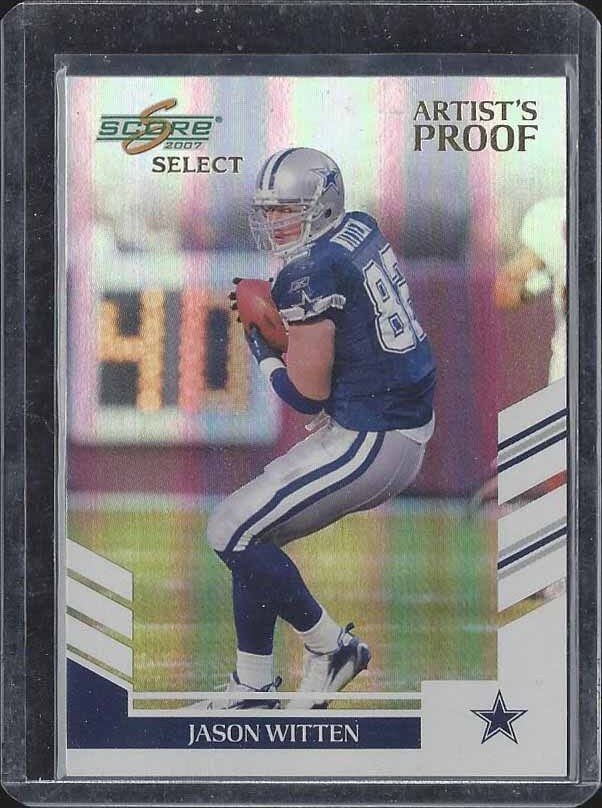 JASON WITTEN 2007 SCORE SELECT ARTIST'S PROOF COWBOYS #D 28/32