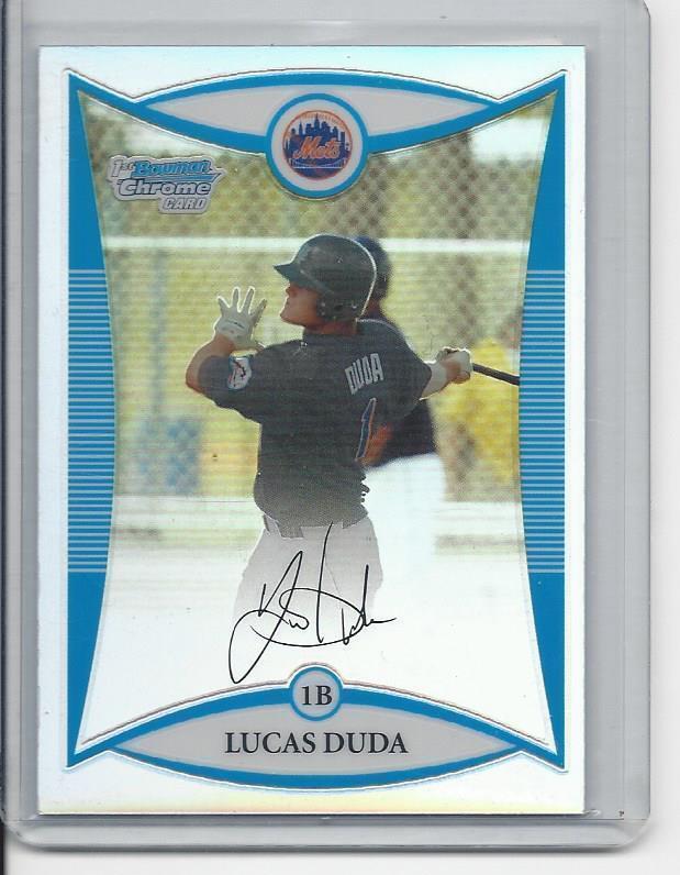 LUCAS DUDA 2008 BOWMAN CHROME PROSPECTS METS PROSPECT REFRACTOR #D 208/500