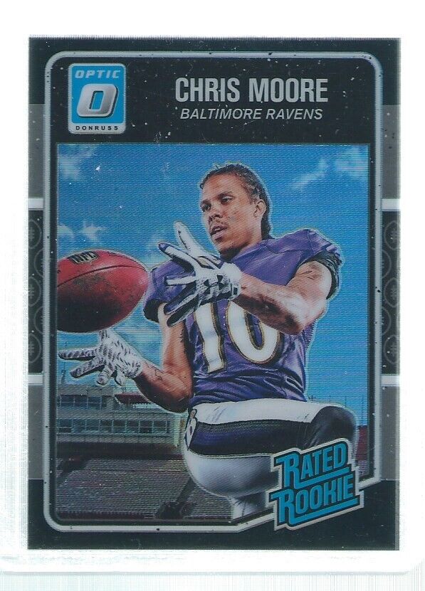 CHRIS MOORE 2016 DONRUSS OPTIC HOLO RATED ROOKIE BLACK RC #D 13/25