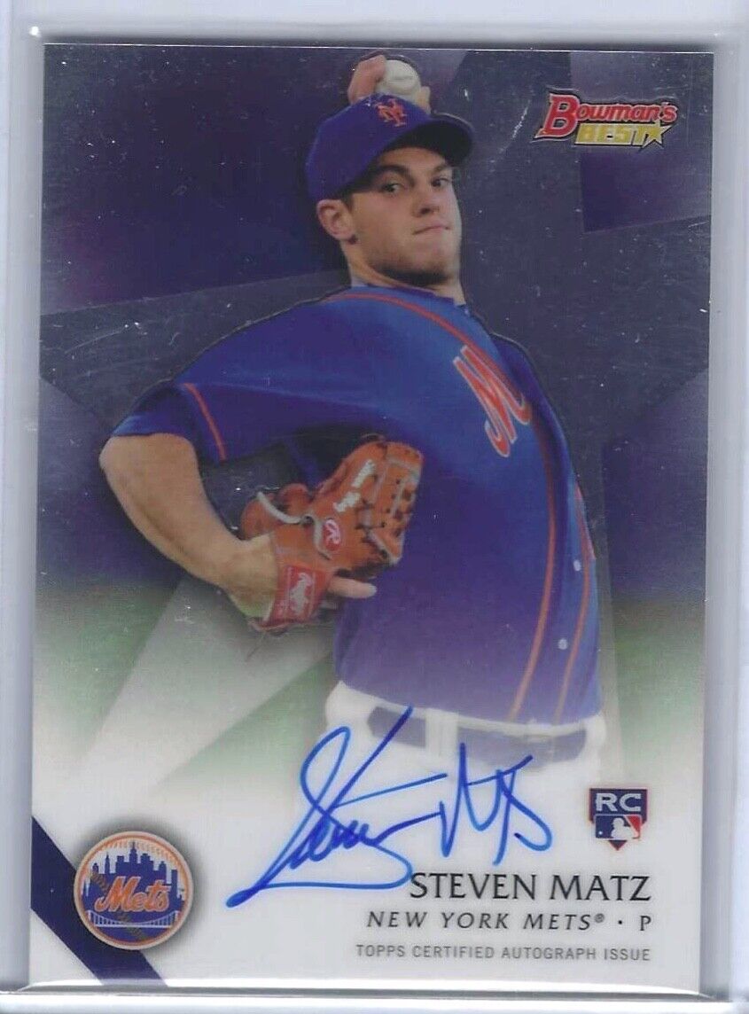 STEVEN MATZ 2015 BOWMANS BEST ON CARD ROOKIE AUTO RC #B15-SMA
