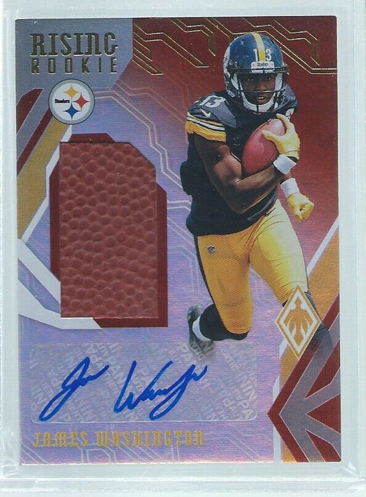 JAMES WASHINGTON 2018 PANINI PHOENIX RISING ROOKIE BALL AUTO RED RC #D 1/199