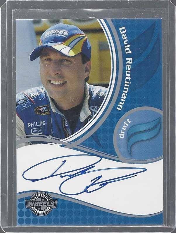 DAVID REUTIMANN 2008 PRESS PASS WHEELS DRAFT ON CARD AUTO
