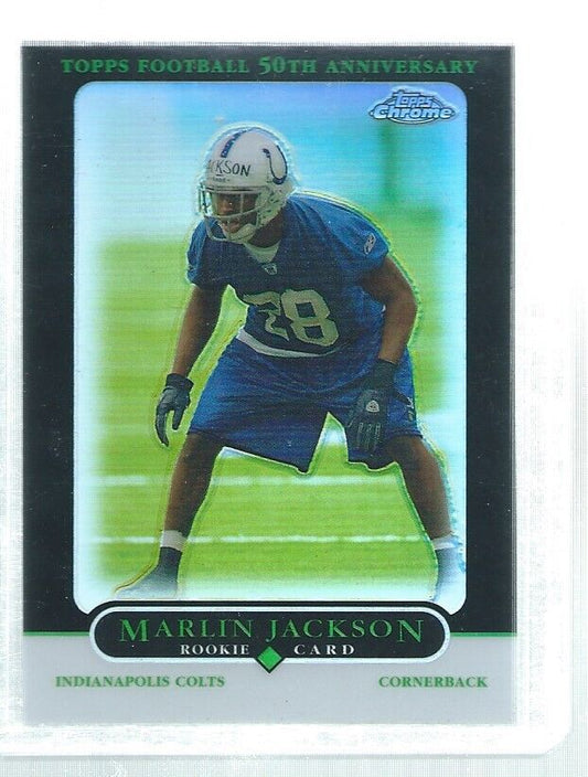 MARLIN JACKSON 2005 TOPPS CHROME 50TH ANNIVERSARY BLACK REFRACTOR ROOKIE #D /100