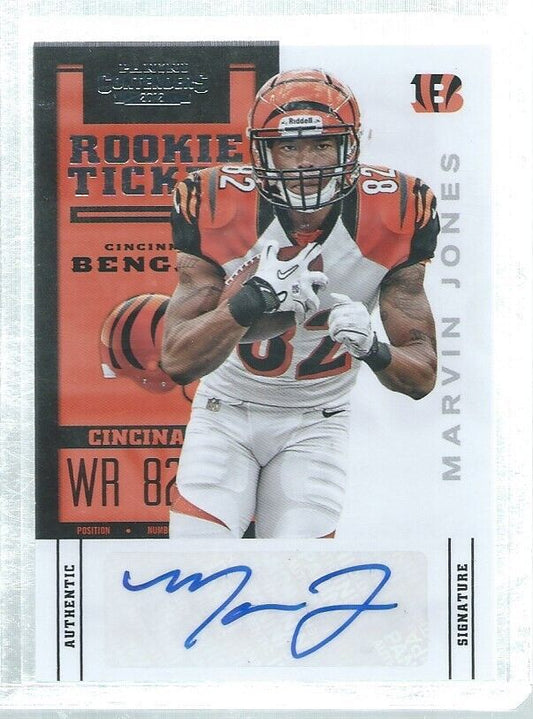 MARVIN JONES 2012 CONTENDERS ROOKIE TICKET AUTO RC SP #163