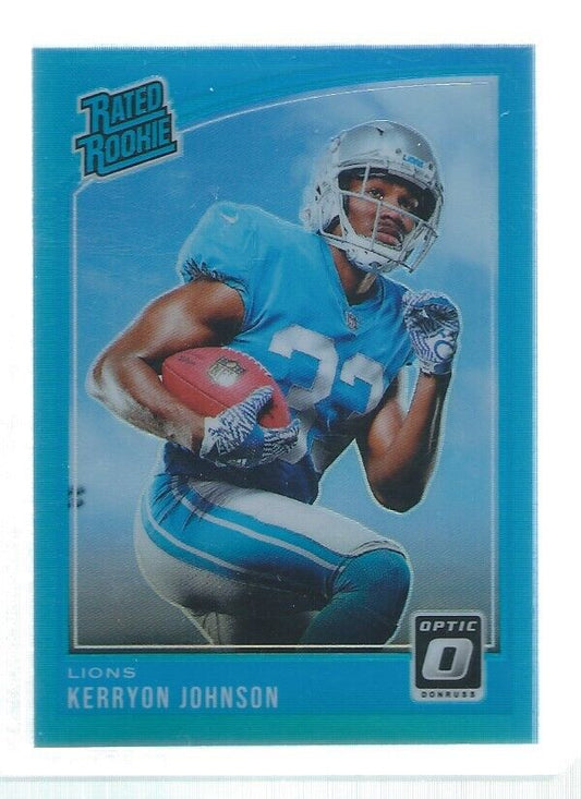 KERRYON JOHNSON 2018 DONRUSS OPTIC HOLO RATED ROOKIE LIGHT BLUE RC #D 236/299