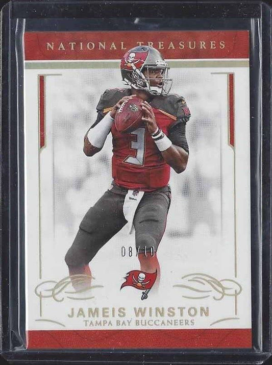 JAMEIS WINSTON 2016 NATIONAL TREASURES GOLD HOLOFOIL #D 8/10