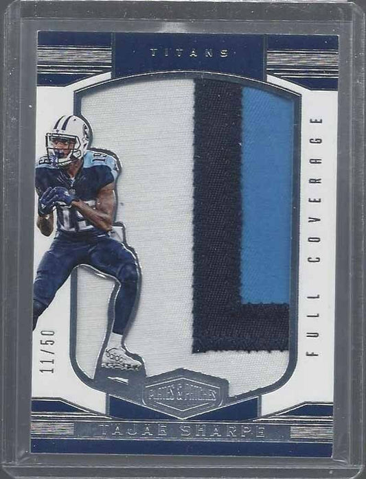 TAJAE SHARPE 2016 PLATES & PATCHES FULL COVERAGE JUMBO 3 COLOR PATCH RC #D /50