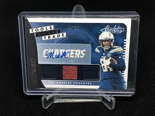 MIKE WILLIAMS 2019 PANINI ABSOLUTE TOOLS OF THE TRADE JERSEY BALL AUTO #D 9/30