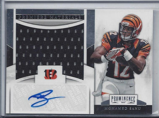 MOHAMED SANU 2012 PROMINENCE PREMIERE MATERIALS JUMBO JERSEY AUTO RC #D /25