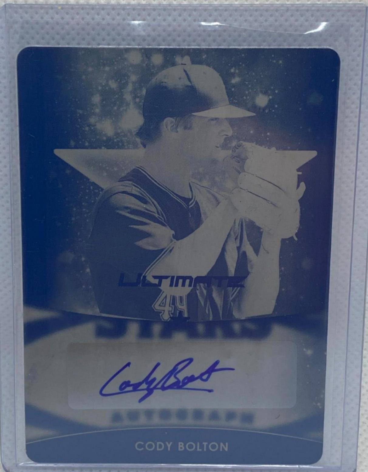 CODY BOLTON 2019 LEAF PRINTING PLATE AUTO #D 1/1