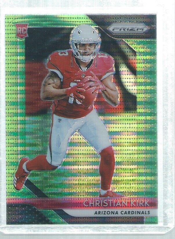 CHRISTIAN KIRK 2018 PANINI PRIZM GREEN PULSAR PRIZMS ROOKIE RC #219