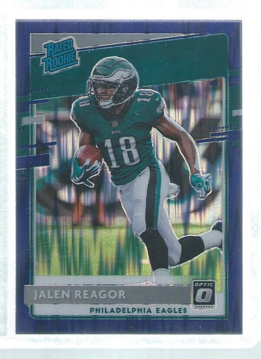 JALEN REAGOR 2020 DONRUSS OPTIC HOLO RATED ROOKIE PURPLE SHOCK FLASH RC #165