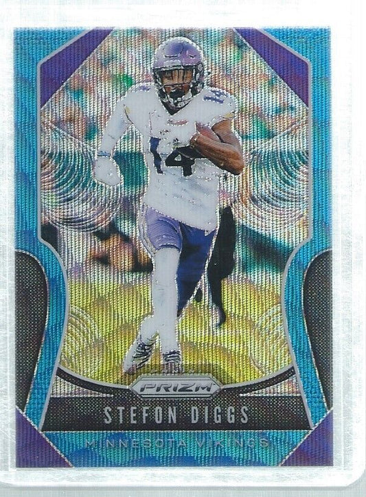 STEFON DIGGS 2019 PANINI PRIZM BLUE WAVE PRIZMS #D 186/199
