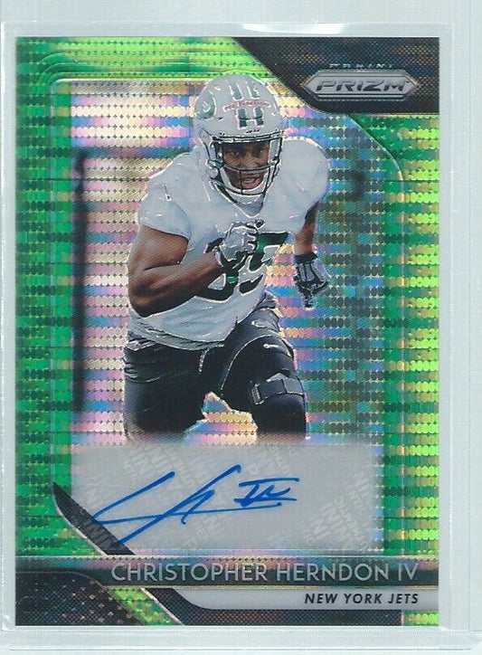 CHRISTOPHER HERNANDON IV 2018 PANINI PRIZM AUTO GREEN PULSAR PRIZMS RC
