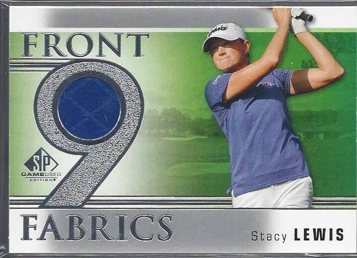 STACY LEWIS 2021 SP GAME USED GOLF FRONT 9 FABRICS USED SHIRT RELIC