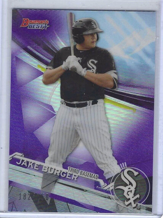 JAKE BURGER 2017 BOWMANS BEST PURPLE REFRACTOR #d 182/250