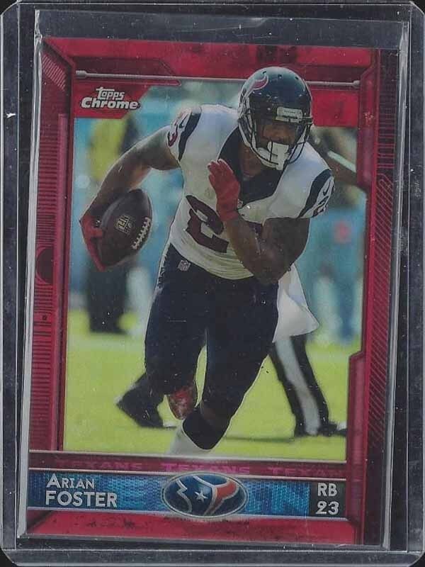 ARIAN FOSTER 2015 TOPPS CHROME RED REFRACTOR #D 10/25