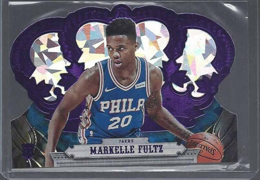 MARKELLE FULTZ 2017-18 CROWN ROYALE PURLE DIE CUT ROOKIE RC #D 13/25
