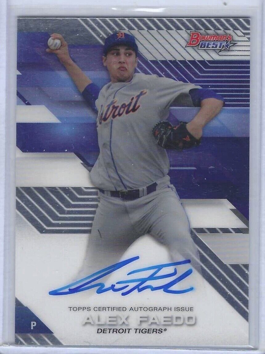 ALEX FAEDO 2017 BOWMANS BEST PROSPECT ON CARD AUTO #B17-AF