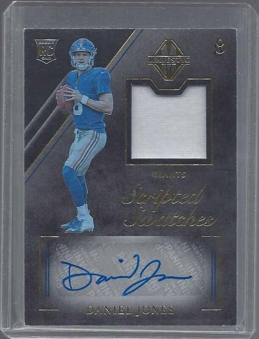 DANIEL JONES 2019 PANINI MAJESTIC GOLD RPA ROOKIE PATCH AUTO RC #D 12/25