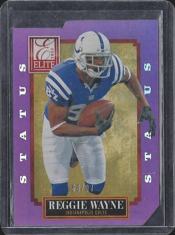 REGGIE WAYNE 2013 DONRUSS ELITE STATUS PURPLE DIE CUT #D 85/87