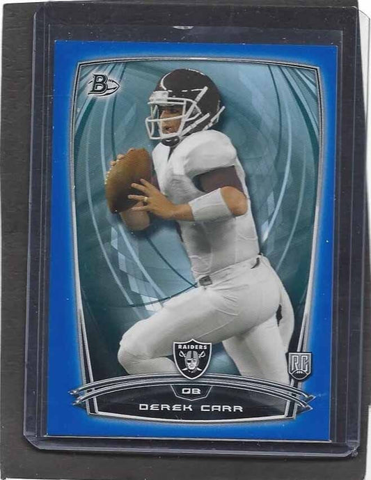DEREK CARR 2014 BOWMAN BLUE ROOKIE PARALLEL RC #D 404/499