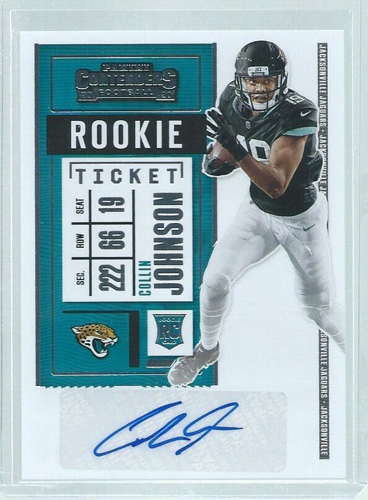 COLLIN JOHNSON 2020 PANINI CONTENDERS ROOKIE TICKET AUTO RC #199