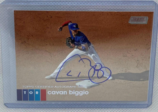 CAVAN BIGGIO 2020 TOPPS STADIUM CLUB ON CARD AUTO #ACB