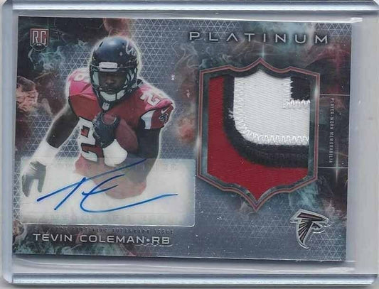 TEVIN COLEMAN 2015 TOPPS PLATINUM RPA ROOKIE 3 COLOR PATCH AUTO RC