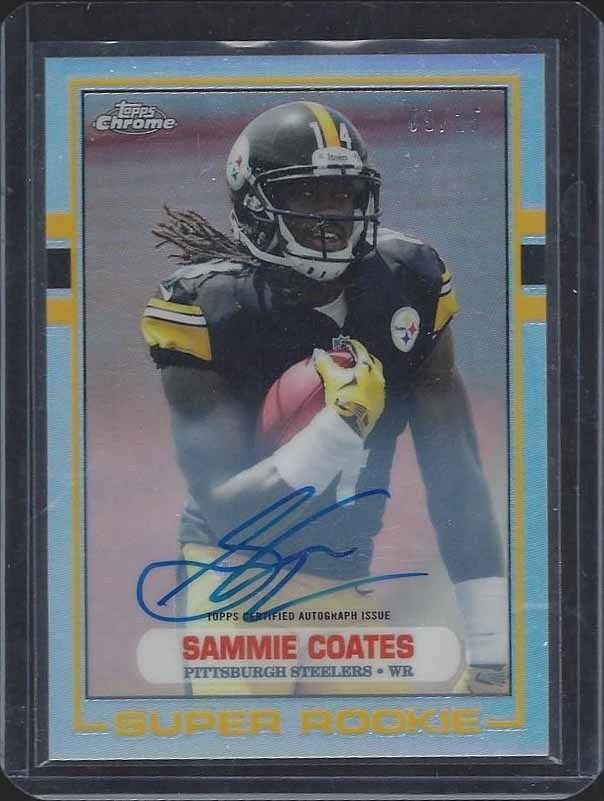 SAMMIE COATES 2015 TOPPS CHROME SUPER ROOKIE RETRO REFRACTOR ON CARD AUTO RC /25