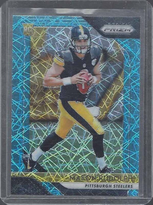 MASON RUDOLPH 2018 PANINI PRIZM BLUE LASER LAZER ROOKIE PRIZMS SSP RC #225