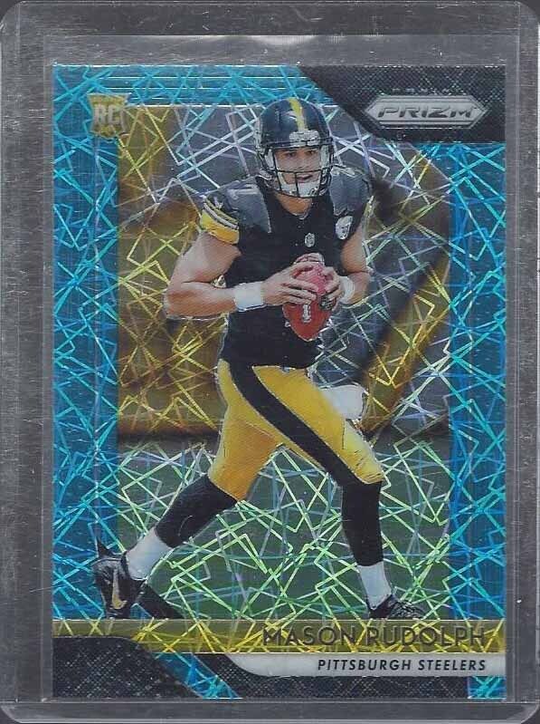 MASON RUDOLPH 2018 PANINI PRIZM BLUE LASER LAZER ROOKIE PRIZMS SSP RC #225