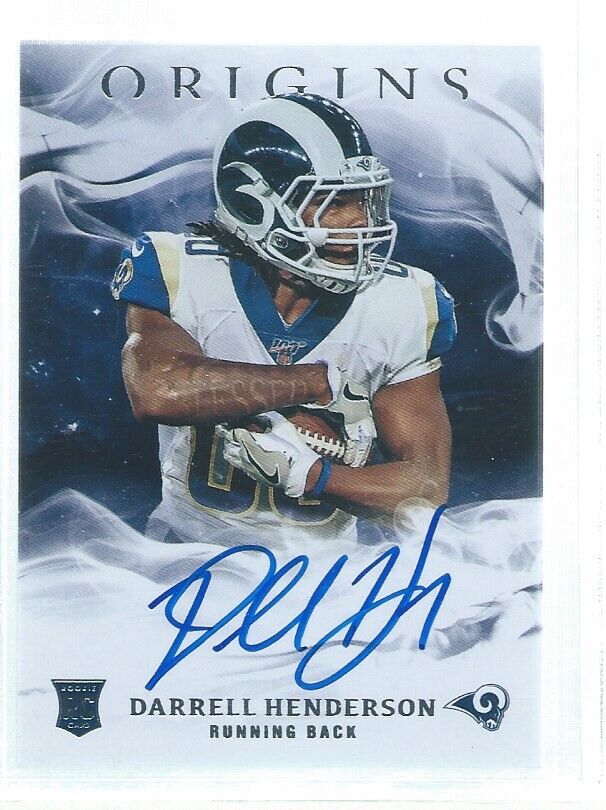 DARRELL HENDERSON 2019 PANINI ORIGINS ON CARD AUTO RC