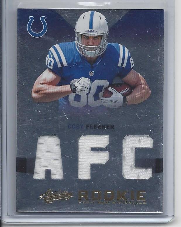 1/1 COBY FLEENER 2012 ABSOLUTE RPM TRIPLE JERSEY RC #D 80/99 HIS JERSEY #80!!!!