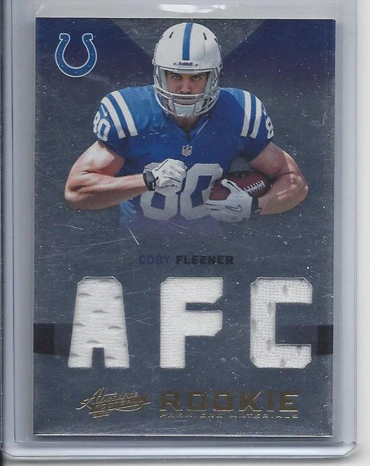 1/1 COBY FLEENER 2012 ABSOLUTE RPM TRIPLE JERSEY RC #D 80/99 HIS JERSEY #80!!!!