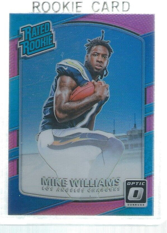 MIKE WILLIAMS 2017 DONRUSS OPTIC HOLO RATED ROOKIE PINK RC #174