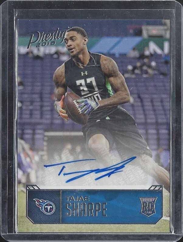 TAJAE SHARPE 2016 PRESTIGE TITANS ROOKIE AUTO RC