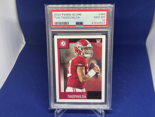TUA TAGOVAILOA 2020 PANINI SCORE ROOKIE RC #369 PSA 10 GEM MINT