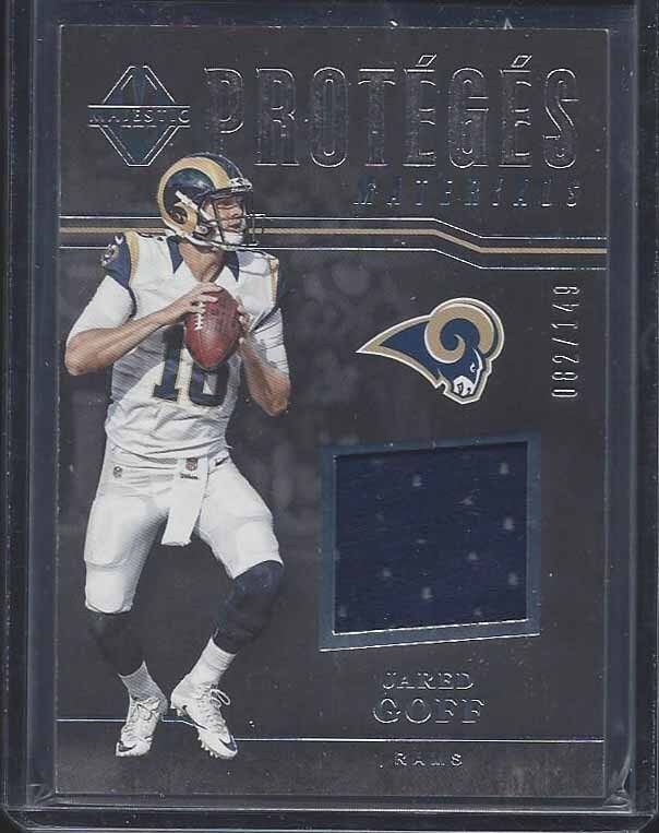 JARED GOFF 2017 PANINI MAJESTIC PROTEGES RAMS JERSEY #D 82/149