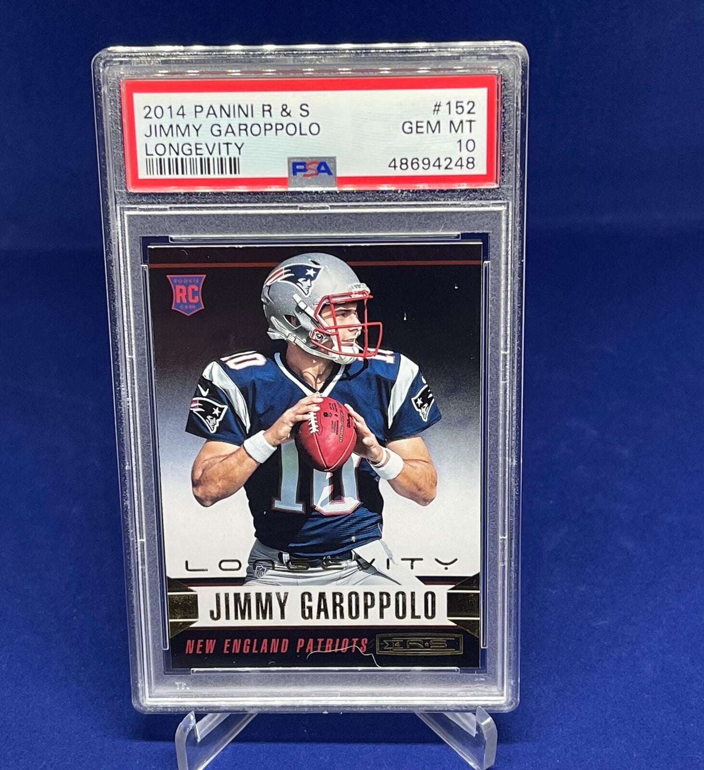 JIMMY GAROPPOLO 2014 PANINI ROOKIES & STARS LONGEVITY RC ROOKIE #152 PSA 10 GEM