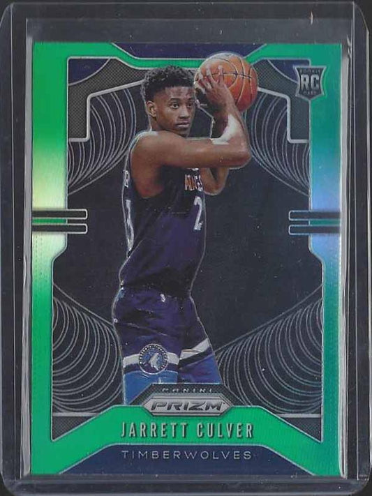 JARRETT CULVER 2019-20 PANINI PRIZM GREEN ROOKIE PRIZMS RC #252