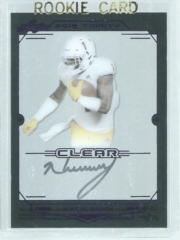 N'KEAL HARRY 2018 LEAF TRINITY CLEAR ON CARD AUTO PURPLE RC