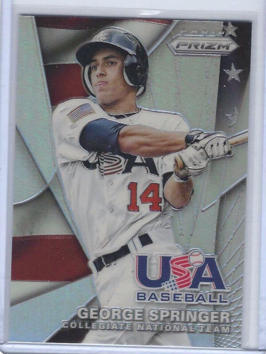 GEORGE SPRINGER 2015 PANINI PRIZM USA BASEBALL SILVER PRIZM SSP #4