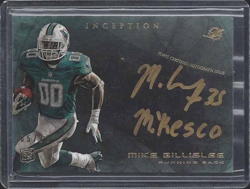 MIKE GILLISLEE 2013 TOPPS INCEPTION GOLD SIGNINGS INSCRIPTION ONCARD AUTO RC /10