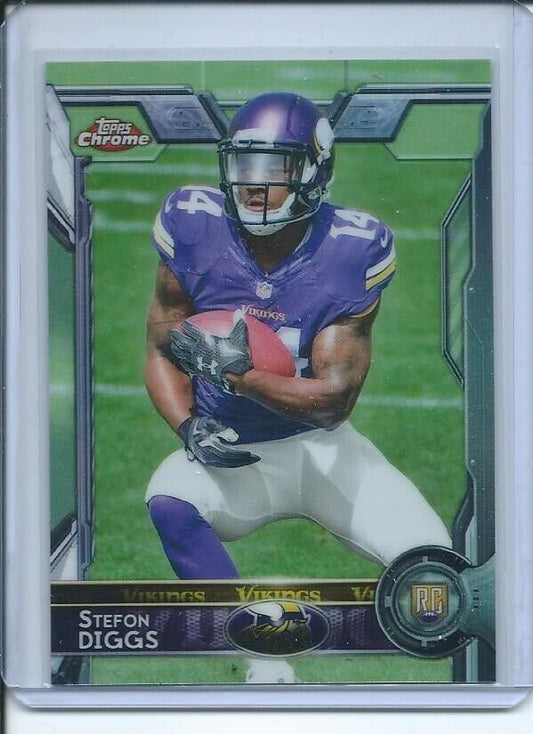 STEFON DIGGS 2015 TOPPS CHROME TRUE ROOKIE RC #148