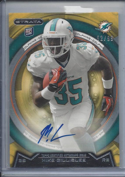 MIKE GILLISLEE 2013 TOPPS STRATA YELLOW ROOKIE AUTO RC #D 52/99
